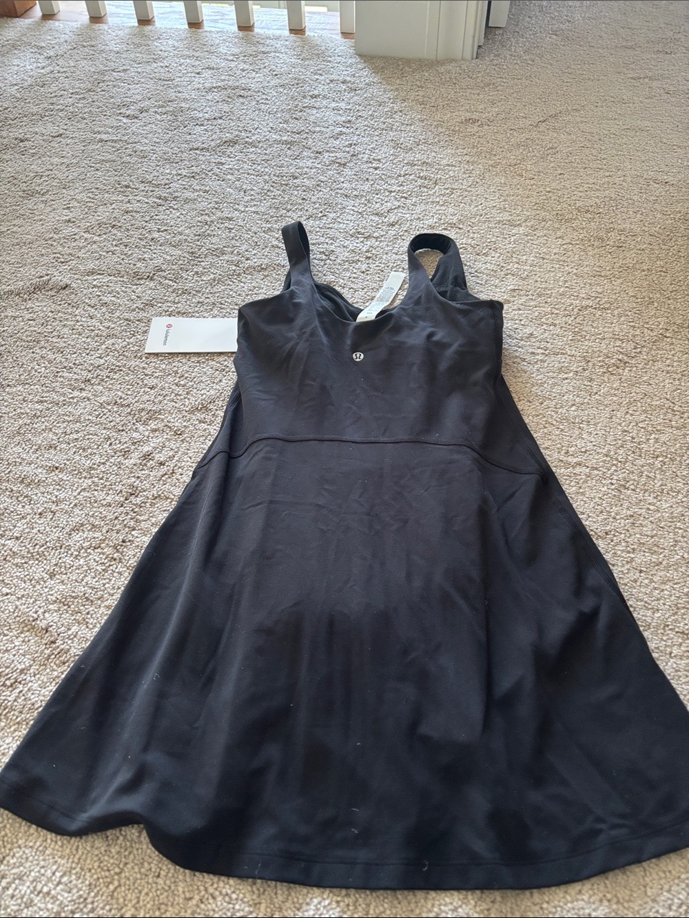 lululemon athletica Black Align Sleeveless Midi Dress Sz 4 - Picture 4 of 6